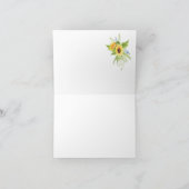 ヒマワリは感謝していしていますか、またはノートを消します カード (内部)