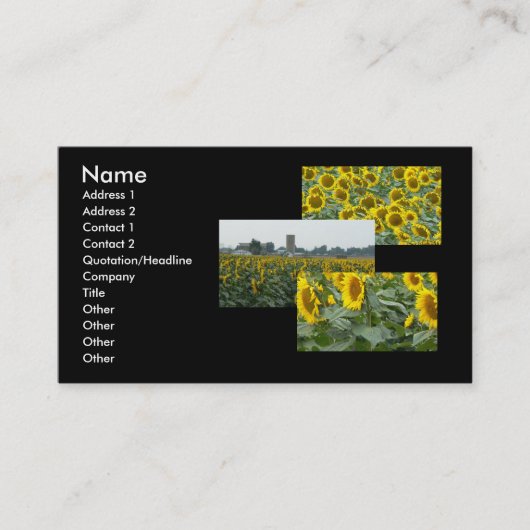 ヒマワリは永久に守備につきます! 名刺 (正面)