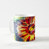 ヒマワリは神の時を信頼する コーヒーマグカップ (正面左)