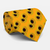 ヒマワリは美しく黄色いヒマワリのネクタイを結びます ネクタイ (ロール)