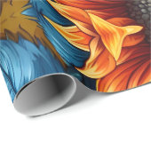 ヒマワリは赤と青 ラッピングペーパー (ロールコーナー)