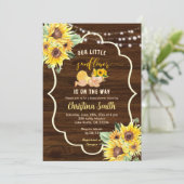 ヒマワリは金髪の女の子の赤ちゃんシャワーの途中にある 招待状 (スタンド正面)