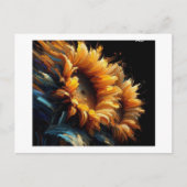 ヒマワリは黒に対して ポストカード (正面)