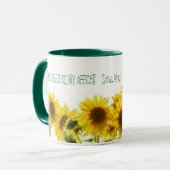 ヒマワリは、皆私のオフィスを明るくします!!    従って… マグカップ (正面左)