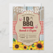 ヒマワリはBBQの招待をする。婚約パーティ 招待状 (正面)