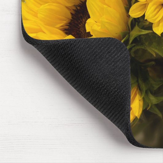 ヒマワリぼやけスマウスパッド マウスパッド (コーナー)