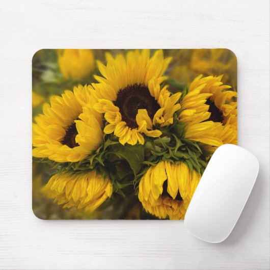 ヒマワリぼやけスマウスパッド マウスパッド (マウス)