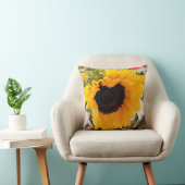 ヒマワリまたはデイジーの枕 クッション (椅子)