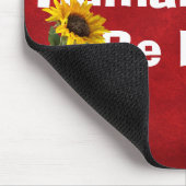 ヒマワリを皮革に付けた人間の親切な引用文 マウスパッド (コーナー)