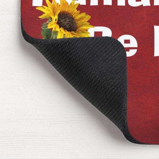 ヒマワリを皮革に付けた人間の親切な引用文 マウスパッド (コーナー)