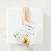 ヒマワリアイボリー牡丹フローラユーカリ結婚ス フェイバータグ (インサイチュ)