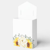 ヒマワリアイボリー牡丹フローラユーカリ結婚ス フェイバーボックス (オープン)