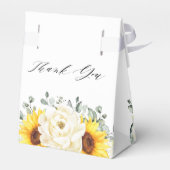 ヒマワリアイボリー牡丹ユーカリブライダルシャワー フェイバーボックス (裏面サイド)