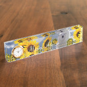 ヒマワリアポーラベア机用ネームプレート デスクネームプレート (側面)