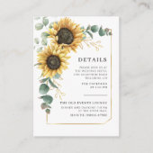 ヒマワリアユーカリ結婚フローラ詳細 エンクロージャーカード (正面)