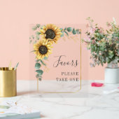 ヒマワリアユーカリ結婚式の引き出物 アクリルサイン (ウェディング)