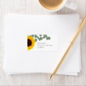 ヒマワリアユーカリ葉差出人住所ラベル ラベル (インサイチュ)