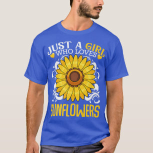 ヒマワリインスパイアア花植物植物 Tシャツ