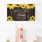 ヒマワリウ素朴ッドストリングライトブライダルシャワー 横断幕 (インサイチュ)