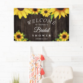 ヒマワリウ素朴ッドストリングライトブライダルシャワー 横断幕