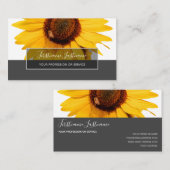 ヒマワリエレガントの灰色 名刺 (正面/裏面)