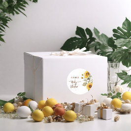 ヒマワリエレガントボホフローラベビーシャワー ラウンドシール