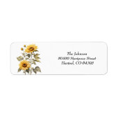 ヒマワリエレガントボホフローラベビーシャワー ラベル (正面)