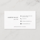 ヒマワリオングレーの手書きフォントと記号 名刺 (裏面)