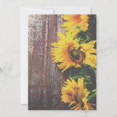 ヒマワリオンバーンウッドカントリ素朴ーウェディング 招待状 (裏面)