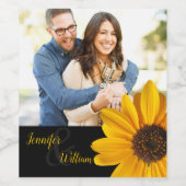 ヒマワリカスタムフォトワインボトル名 ワインラベル (シングルラベル)