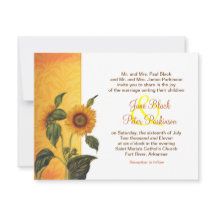 ヒマワリクラシック結婚式招待状