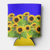 ヒマワリクーラーボックスウクライナフラッグカラーズフリーダム 缶クーラー (正面)