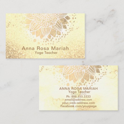 *~*ヒマワリグリッタースピリチュアル 名刺 (正面/裏面)