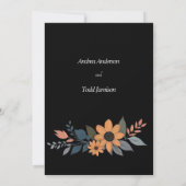 ヒマワリコントラスト結婚ブラック セーブザデート (裏面)