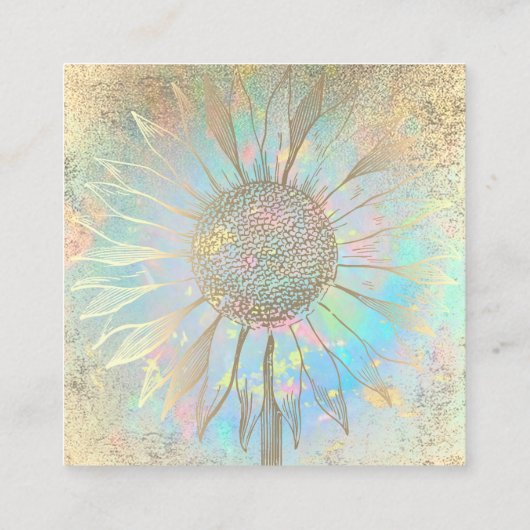 ヒマワリサンキューカード スクエア名刺 (裏面)