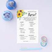 ヒマワリシャワーゲームカードの中身 チラシ (シングル)