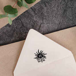 ヒマワリシンプルモノグラム ラバースタンプ