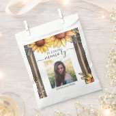 ヒマワリシンプルー写真葬儀記念 フェイバーバッグ (クリップ留めされた状態)