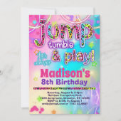 ヒマワリジャンプタンブル＆プレイバースデー 招待状 (正面)
