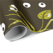 ヒマワリスカルの継ぎ目のない模様 ラッピングペーパー (ロールコーナー)