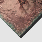 ヒマワリセピアグリーンオールドヴィンテージアンティーク組織 薄葉紙 (詳細)