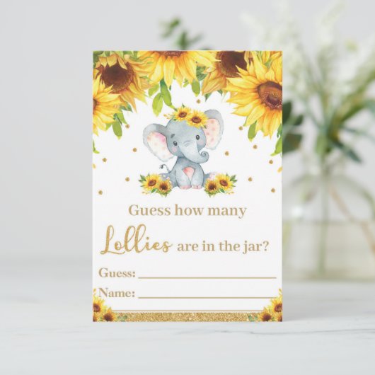 ヒマワリゾウがロリーカードを数える 招待状 (スタンド正面)