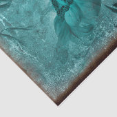 ヒマワリティール(緑がかった色)ブラウンヴィンテージアンティーク 薄葉紙 (詳細)