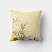 ヒマワリテディベア（黄色の風船付き）子供部屋 クッション (裏面)