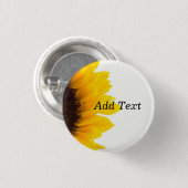 ヒマワリテンプレート、はっきりした文字プリント 缶バッジ (正面&裏面)