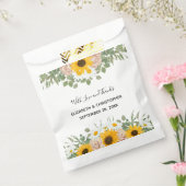 ヒマワリバラダイズイエロー結婚フローラ フェイバーバッグ (封をした状態)