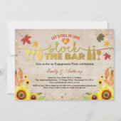 ヒマワリバー婚約パーティをストック 招待状 (正面)