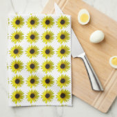 ヒマワリパターン キッチンタオル (四つ折り)