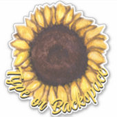 ヒマワリパーソナライズされたのデカール シール (正面)