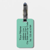 ヒマワリパーソナライズされた植物学 ラゲッジタグ (裏面縦)